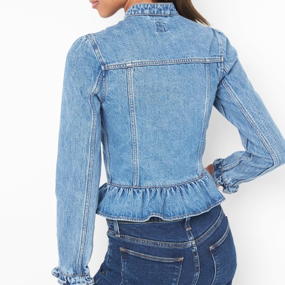 denim ruffle jacket